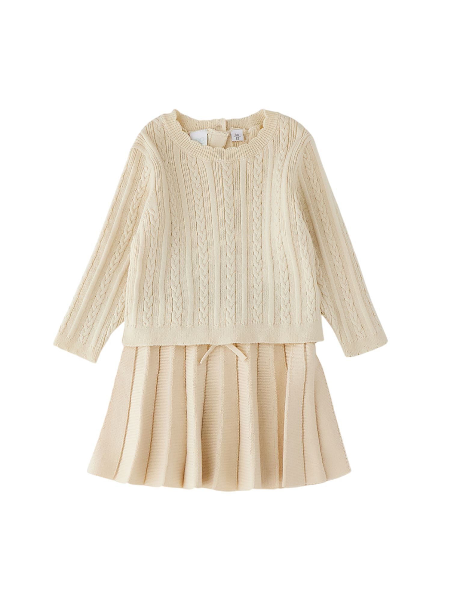 iDo completo in maglia neonata con gonna beige 4H136 0151 iDO 