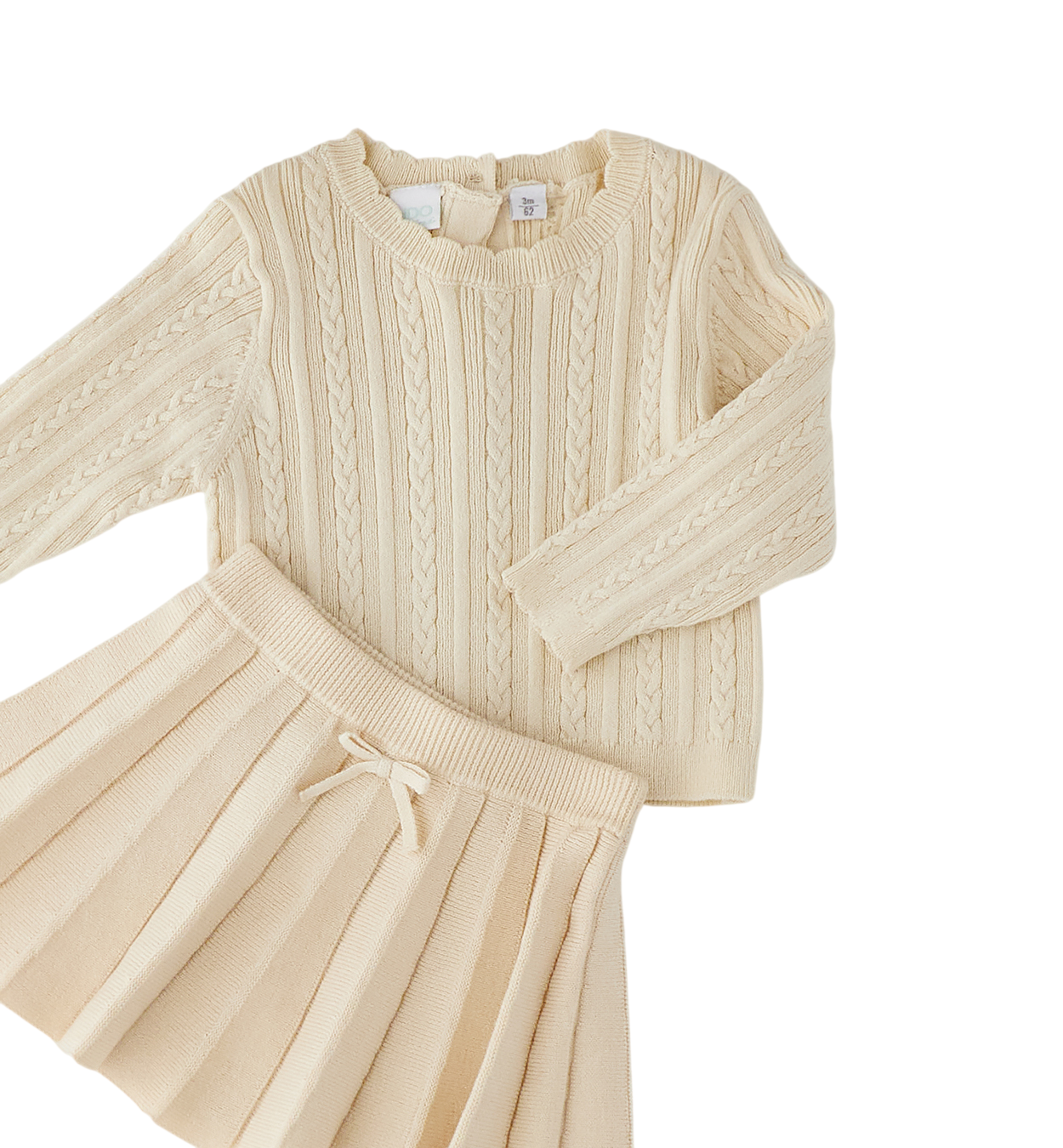 iDo completo in maglia neonata con gonna beige 4H136 0151 iDO 
