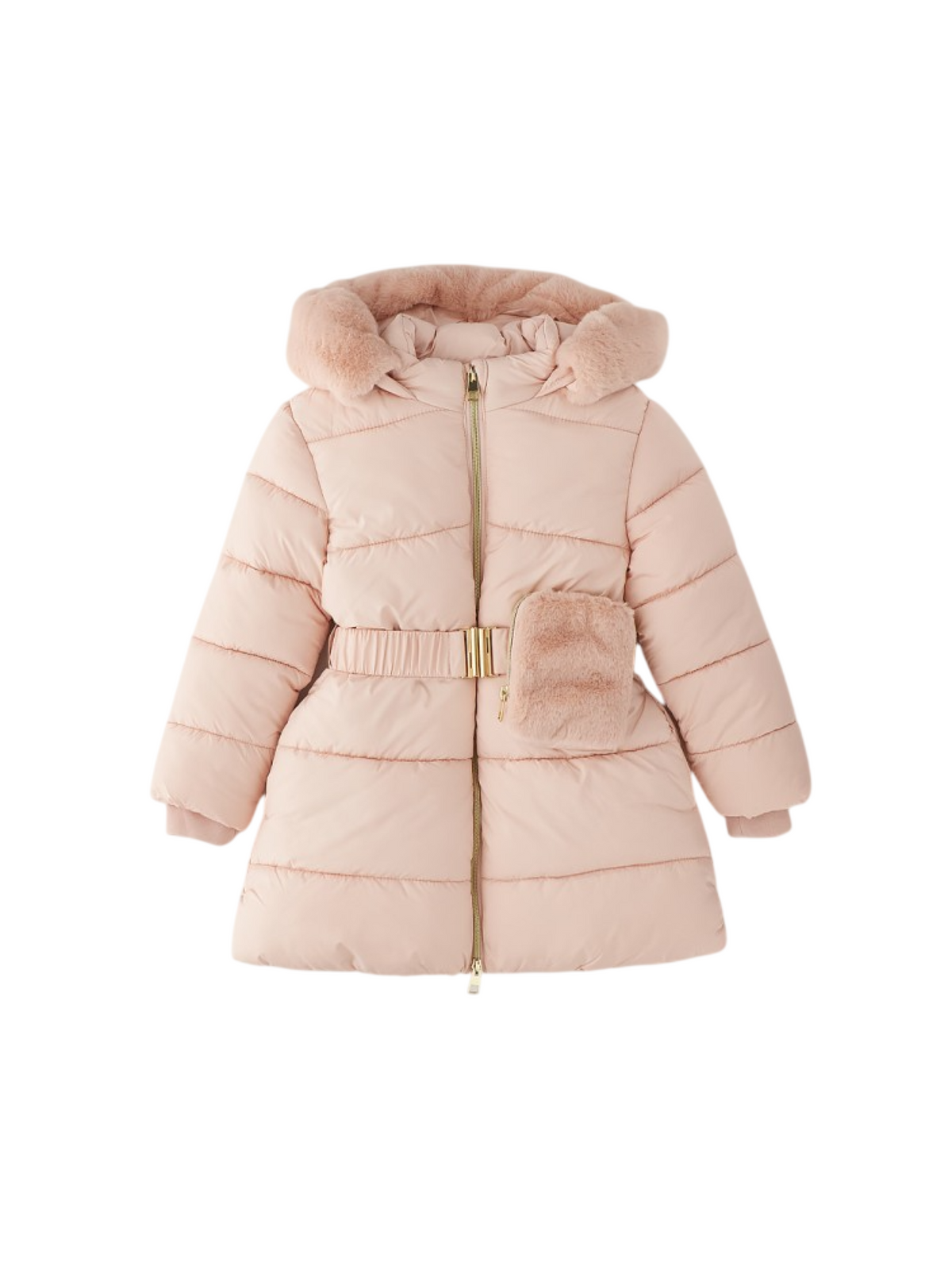 iDo piumino lungo bambina con cappuccio rosa 4H408 2623 iDO 