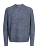 Jack&Jones maglia girocollo uomo misto lana blu melange