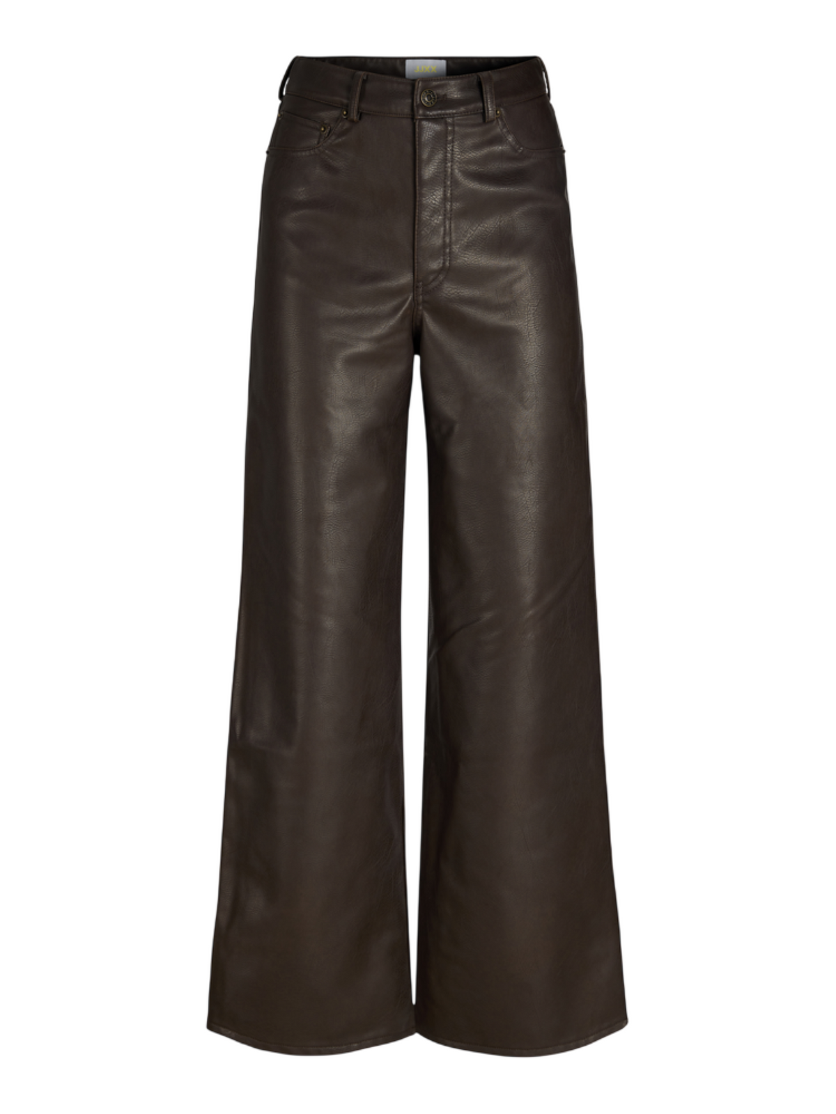 Jjxx pantaloni donna in ecopelle martellata marrone 12298842 DEMITASSE WASHED JJXX 