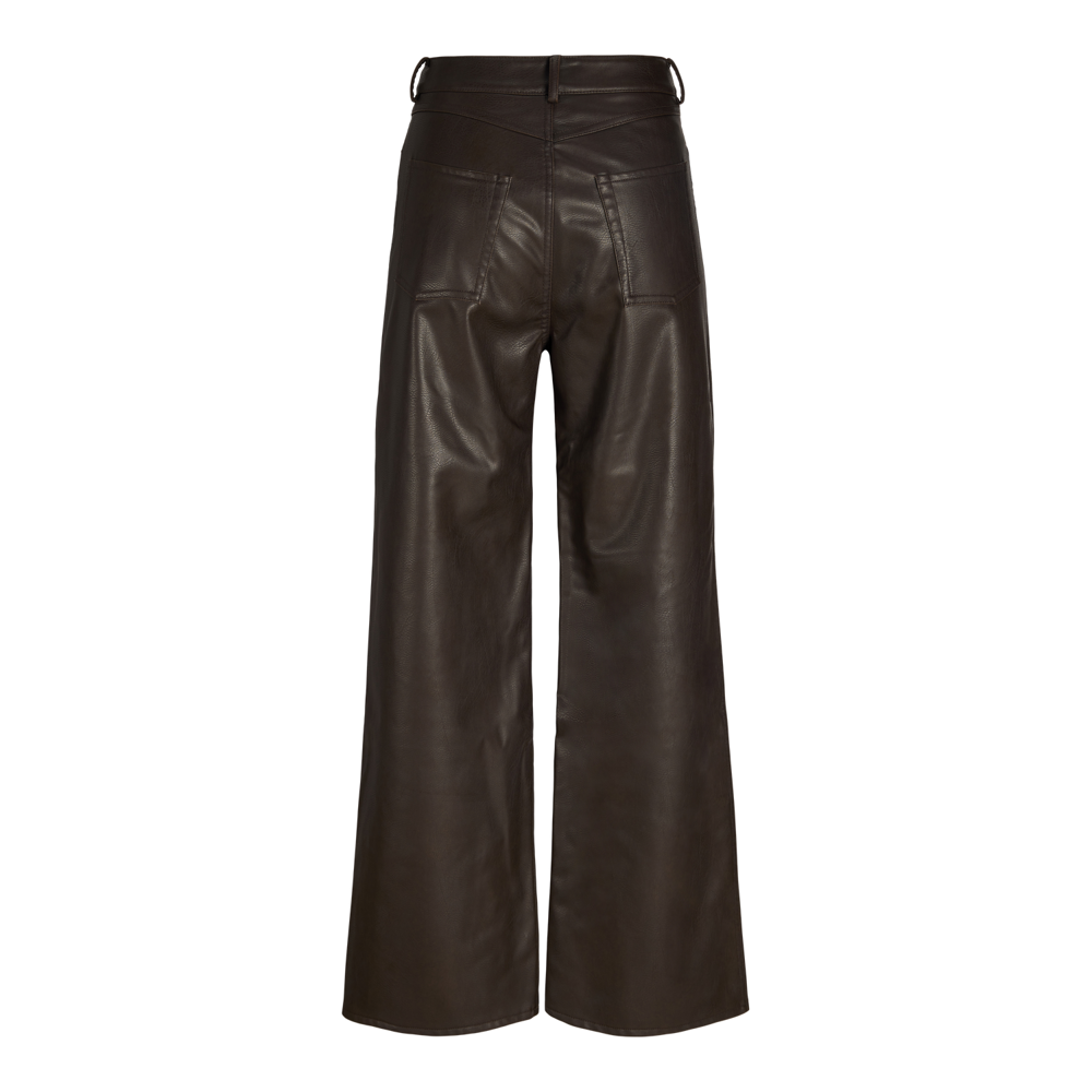 Jjxx pantaloni donna in ecopelle martellata marrone 12298842 DEMITASSE WASHED JJXX 