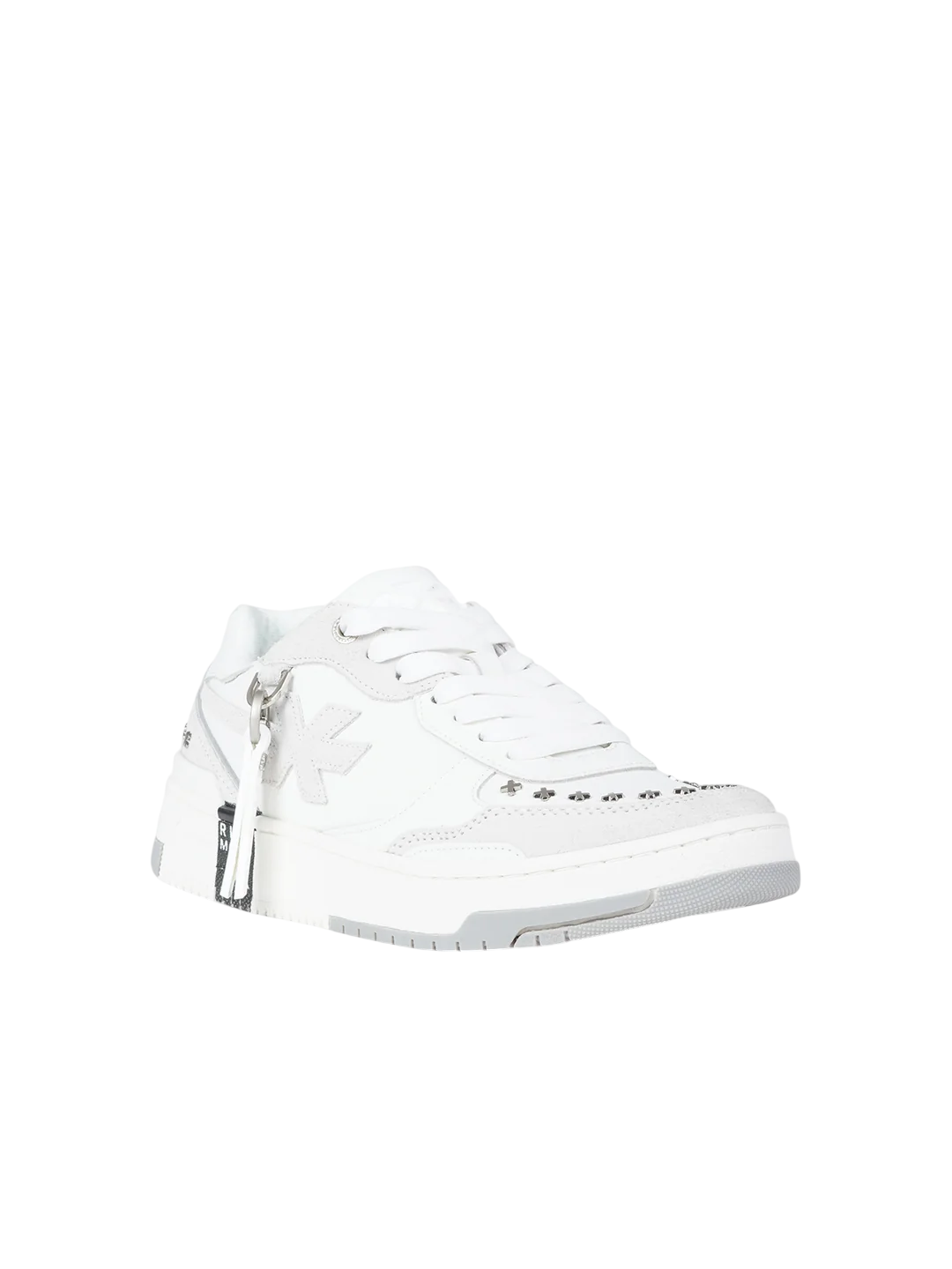 John Richmond sneakers uomo in ecopelle e suede bianco grigio 32417 A John RICHMOND 