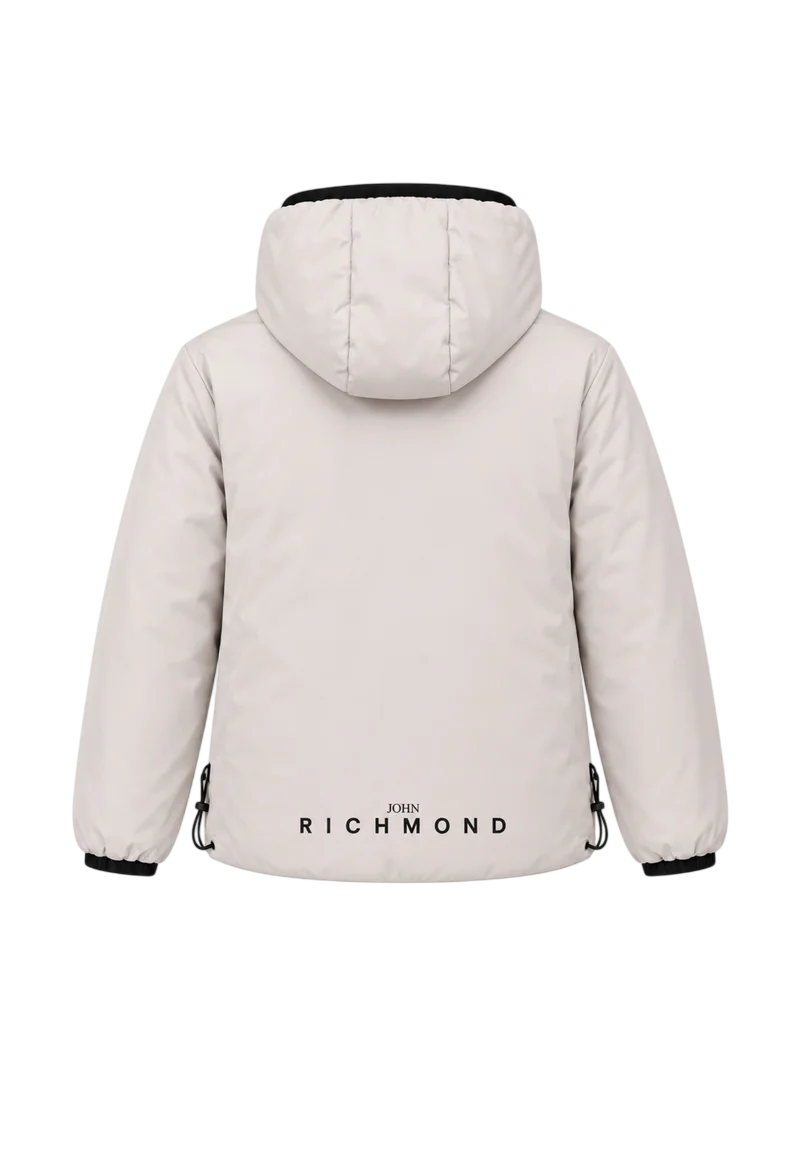 John Richmond giubbino imbottito con cappuccio bambino Garuta nero grigio RBA26036GB BLACK John RICHMOND 