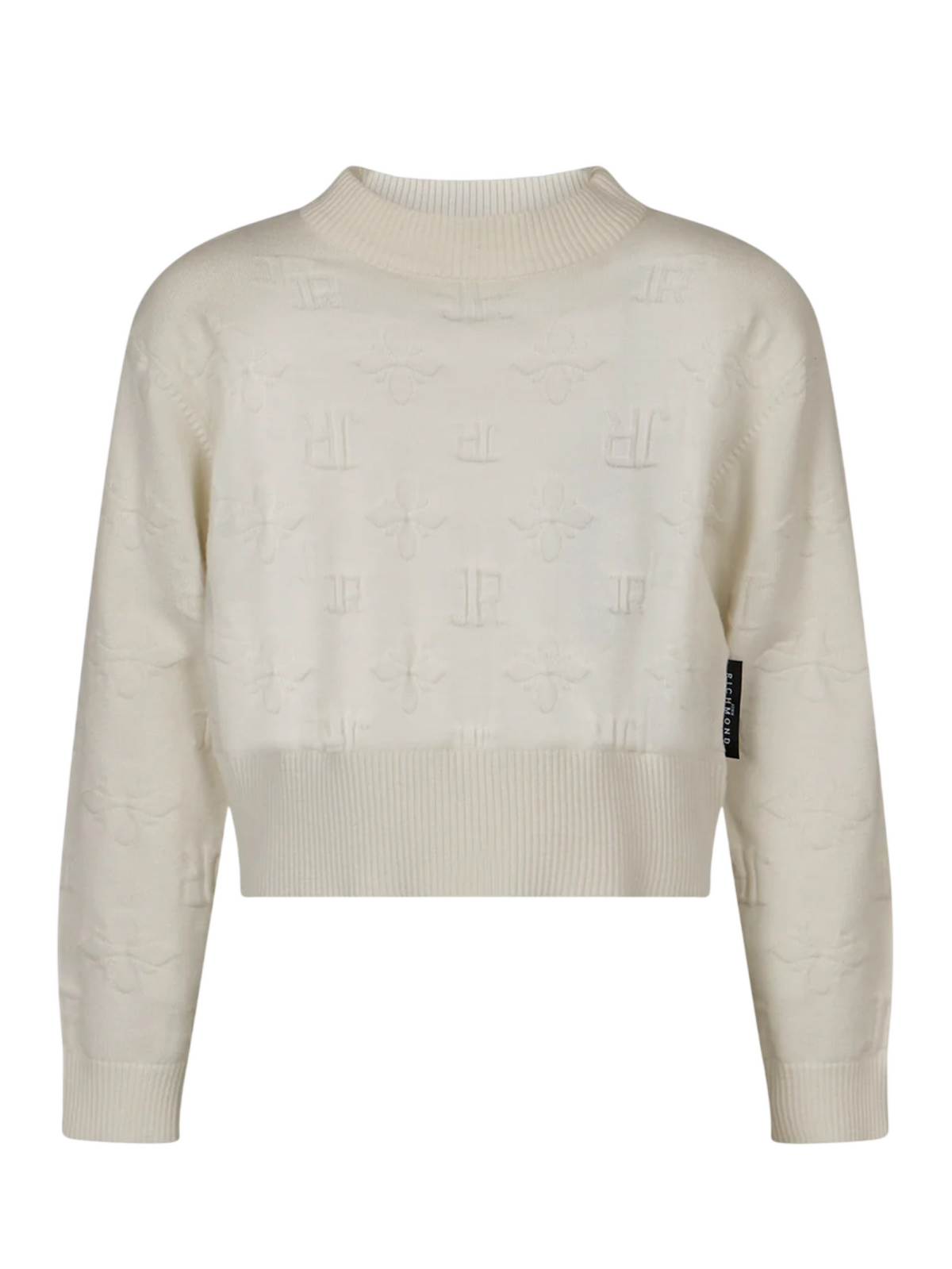 John Richmond maglia bambina Raumi con logo all over panna RGA26087MA CREAM John RICHMOND 