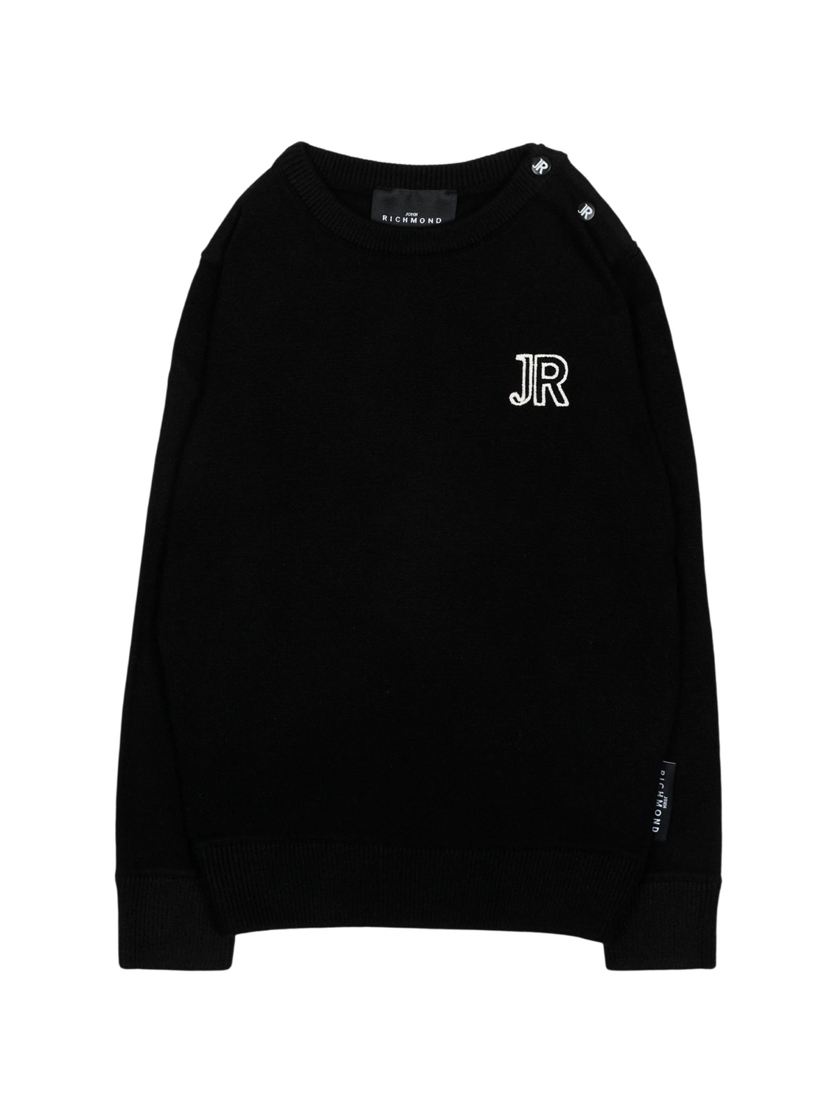 John Richmond maglia neonato Amaptix con logo nero RIA26009MA BLACK John RICHMOND 