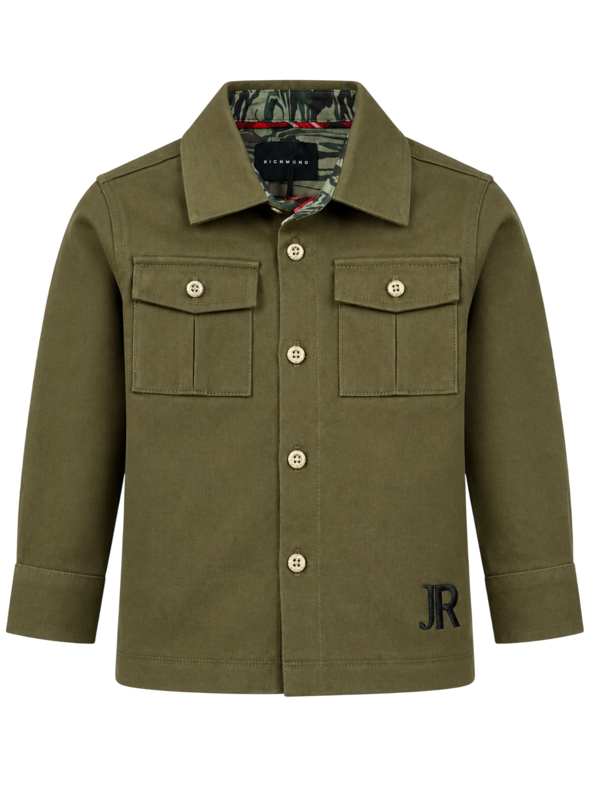 John Richmond camicia neonato con tasconi verde militare RIA26107CA GREEN MILITARY John RICHMOND 