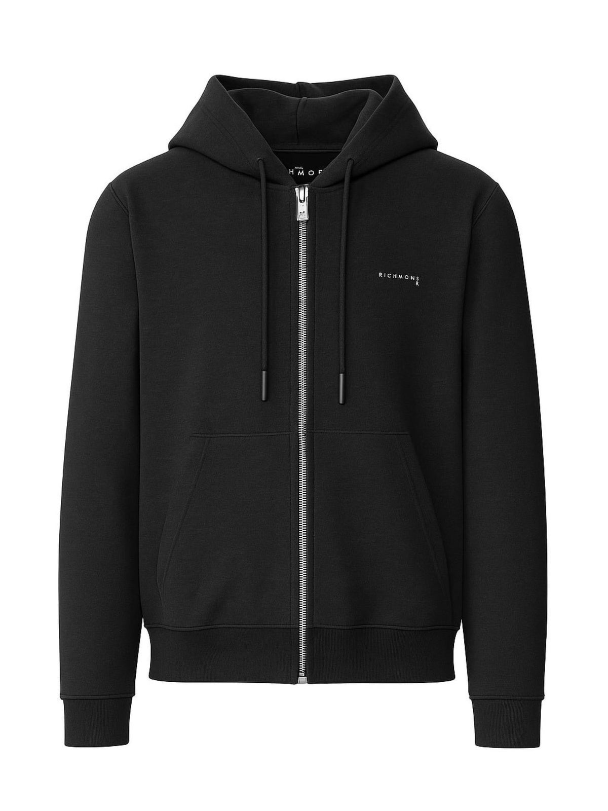 John Richmond felpa con zip e cappuccio uomo Dayale nero UMA26032FE BLACK John RICHMOND 