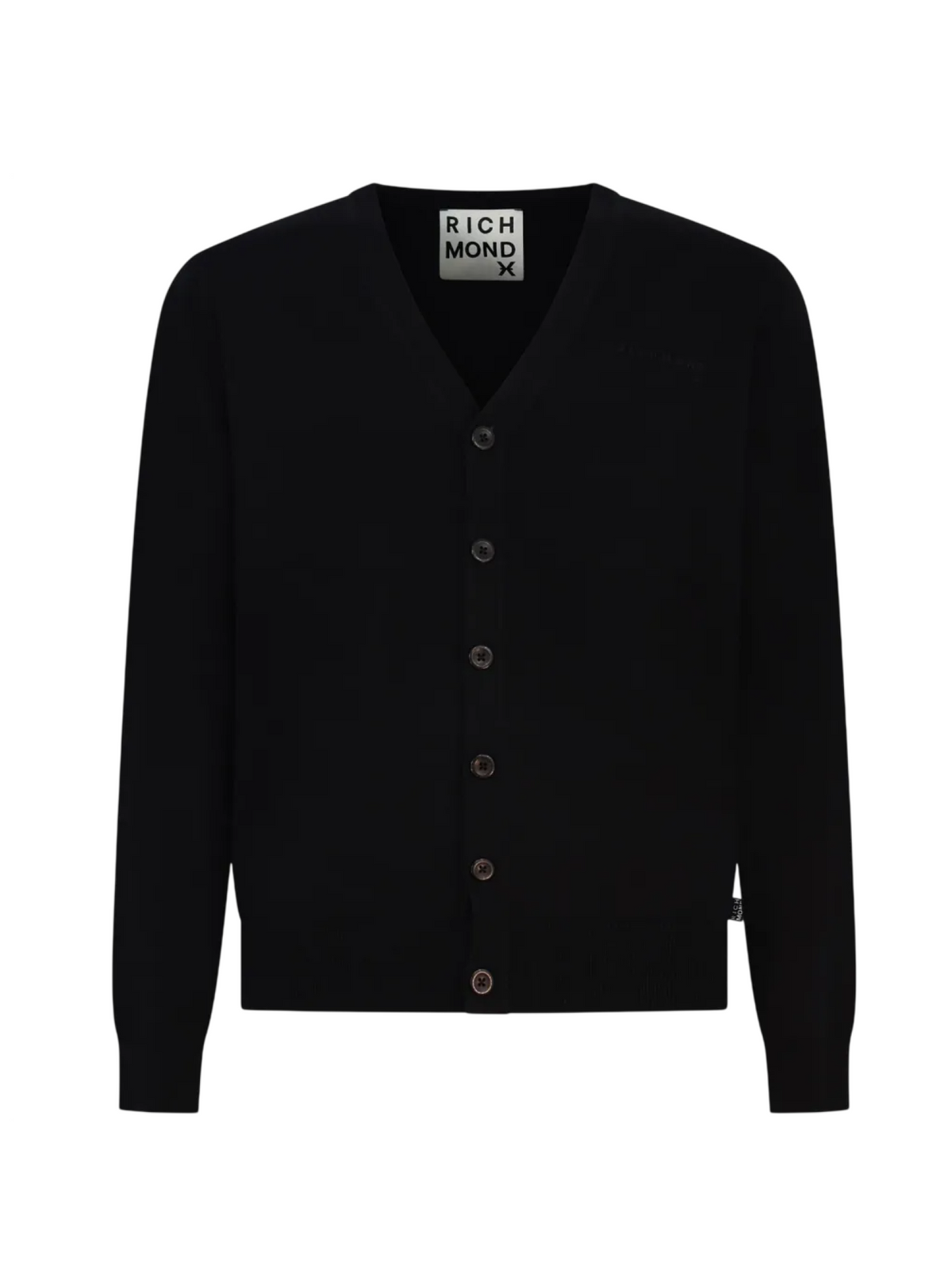 John Richmond cardigan uomo Mekliga misto viscosa nero UMA26060CD BLACK John RICHMOND 