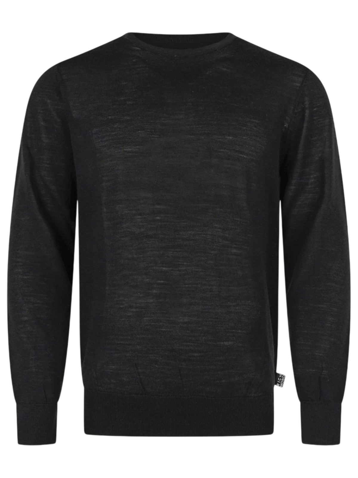John Richmond maglia girocollo uomo in lana Merinos nero UMA26283MA BLACK John RICHMOND 
