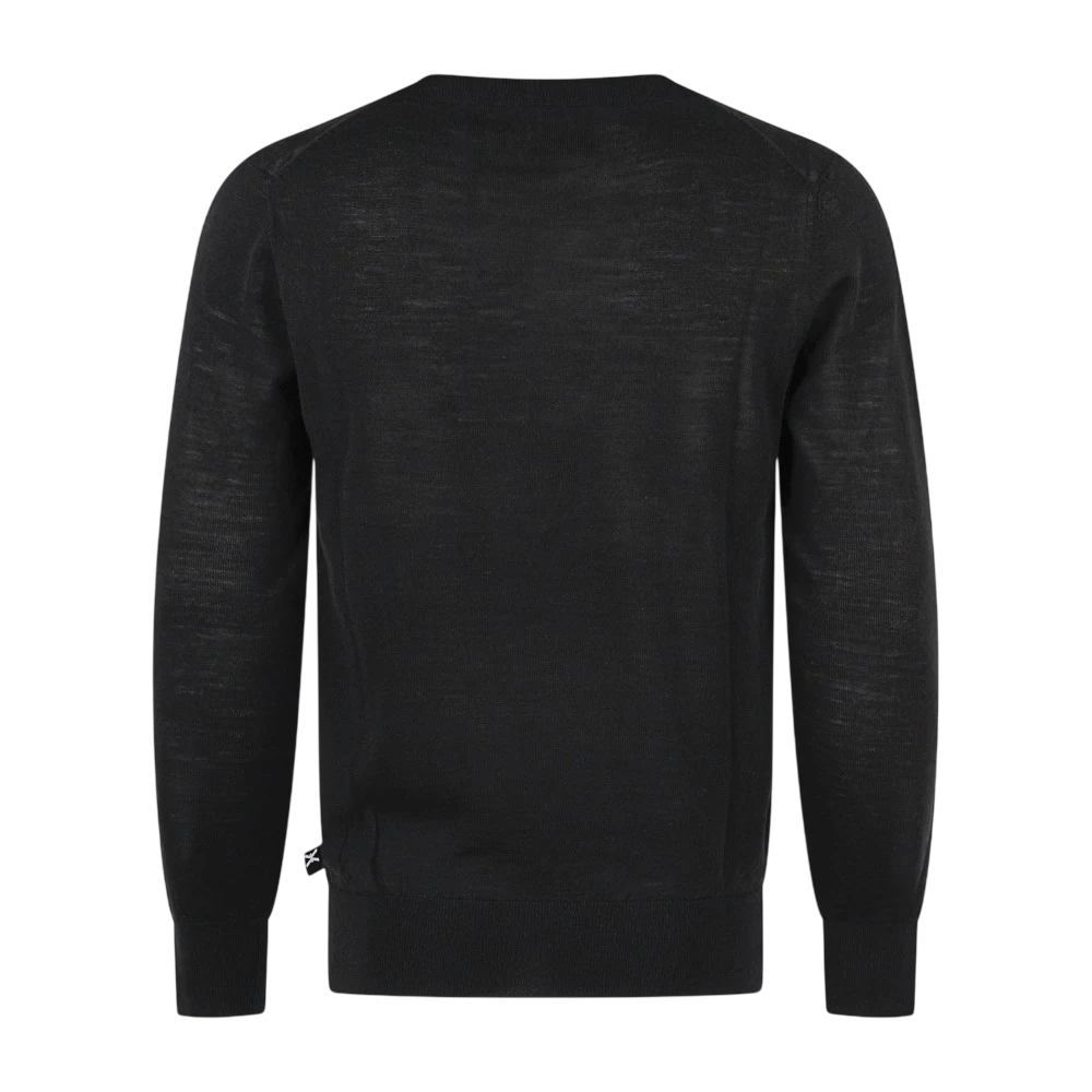 John Richmond maglia girocollo uomo in lana Merinos nero UMA26283MA BLACK John RICHMOND 