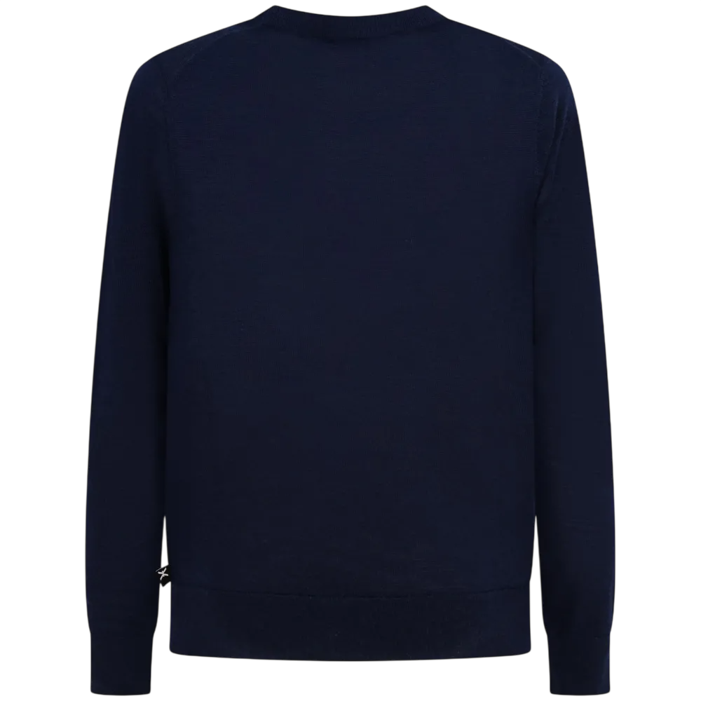 John Richmond maglia girocollo uomo in lana Merinos blu UMA26283MA BLUE PAGEANT John RICHMOND 