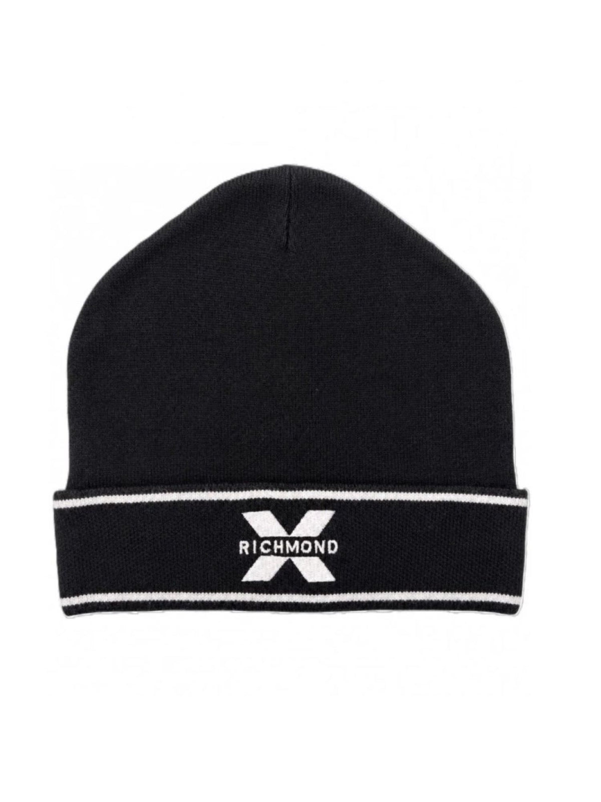 John Richmond cappello uomo in maglia con logo nero UXA26016HA BLACK John RICHMOND 