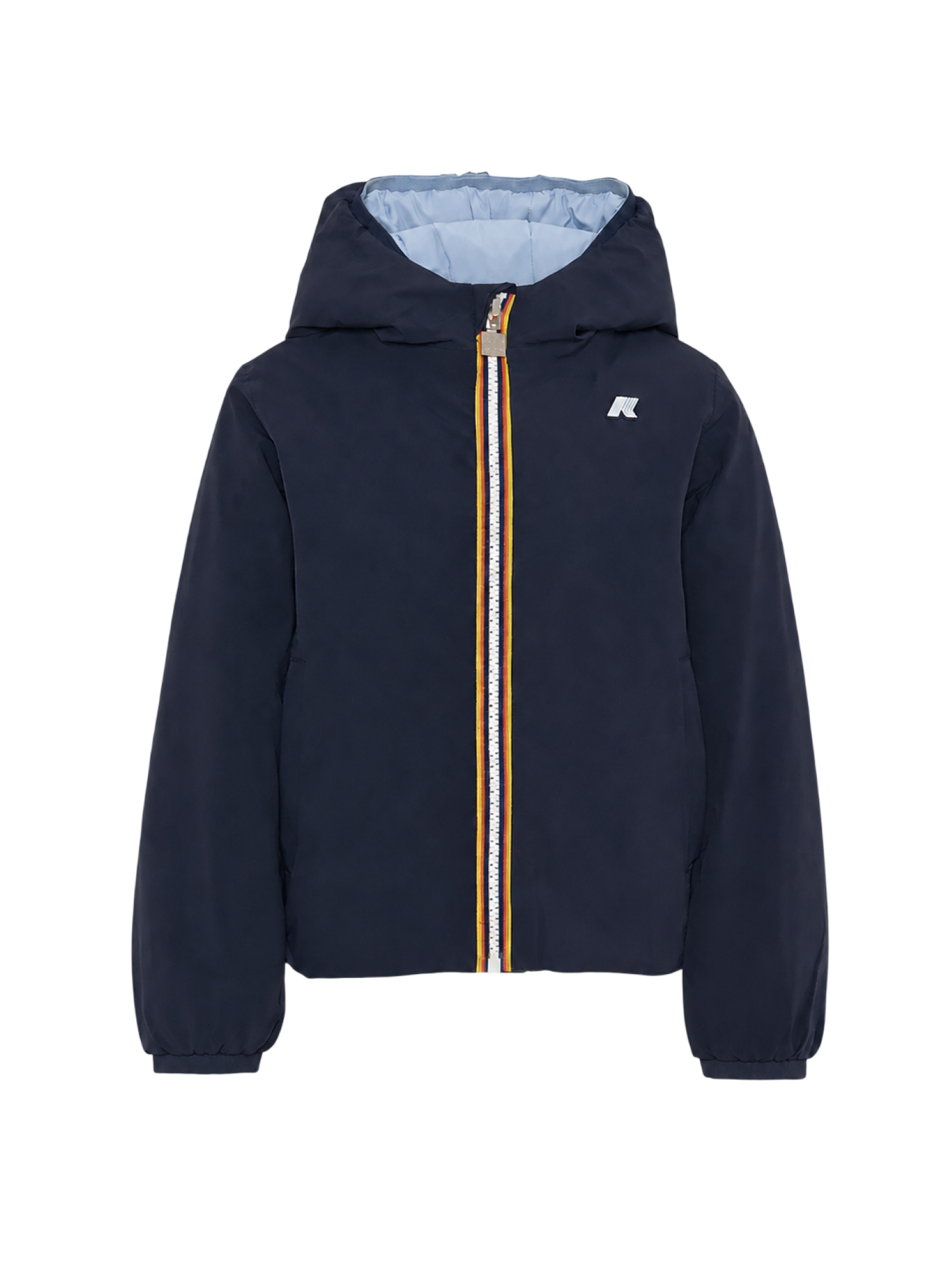K-Way piumino reversibile bambino Jack con cappuccio blu celeste K71337W DBH K-WAY 