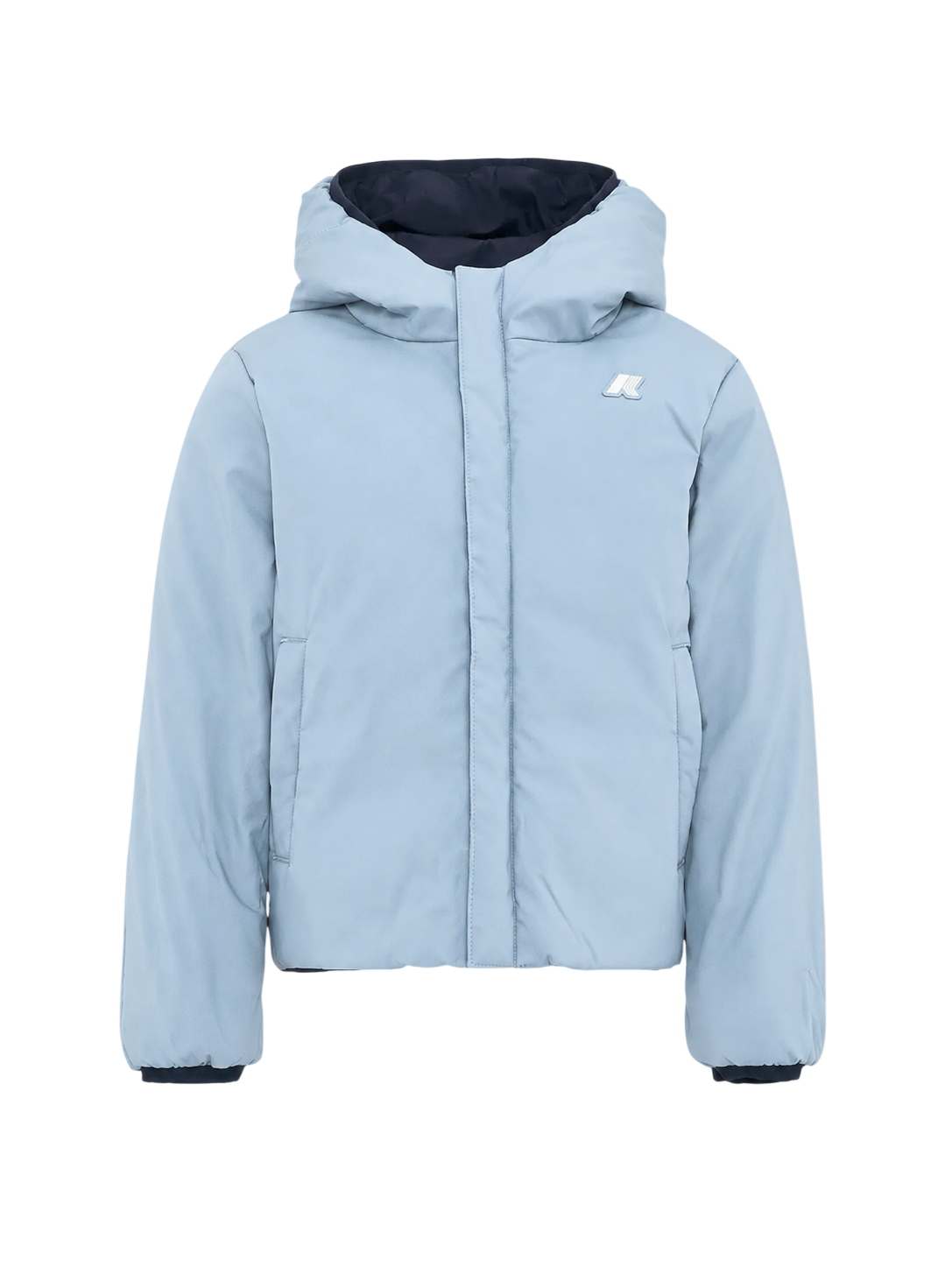 K-Way piumino reversibile bambino Jack con cappuccio blu celeste K71337W DBH K-WAY 