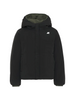 K-Way piumino reversibile bambino Jack con cappuccio nero verde militare
