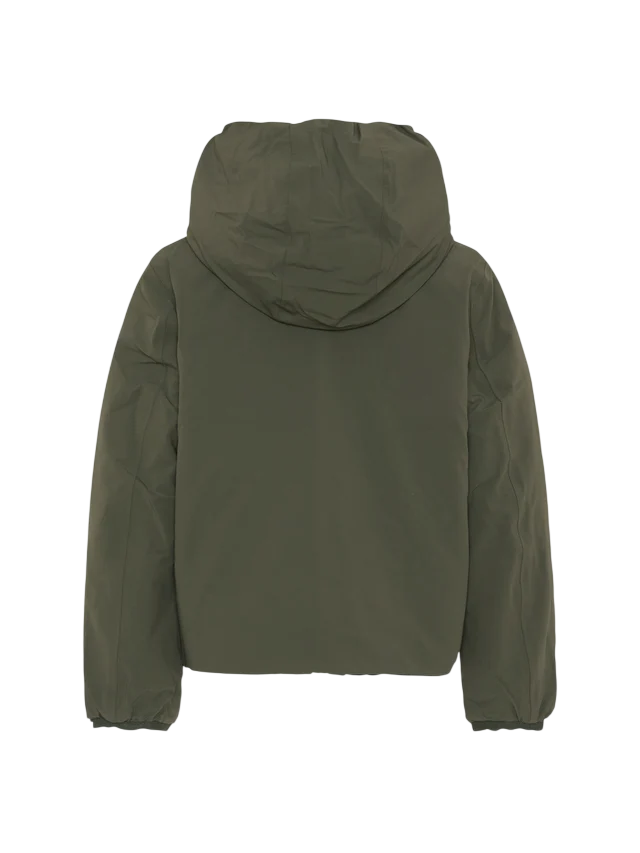 K-Way piumino reversibile bambino Jack con cappuccio nero verde militare K71337W DBZ K-WAY 