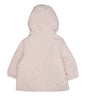 K-Way piumino reversibile neonata Jack con cappuccio bianco rosa