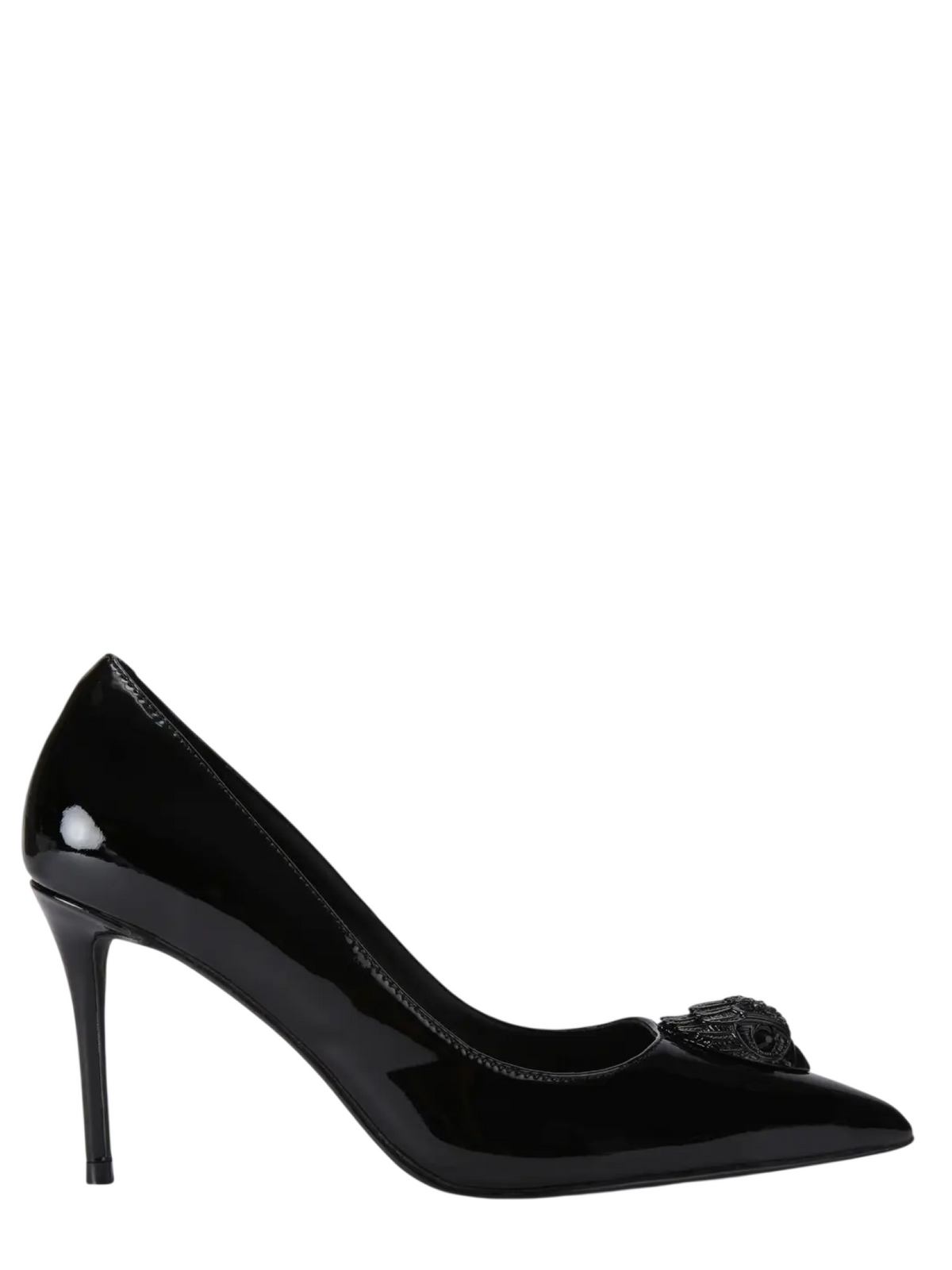Kurt Geiger decollete a punta effetto vernice Belgravia nero 3939900109 BLACK KURT GEIGER 