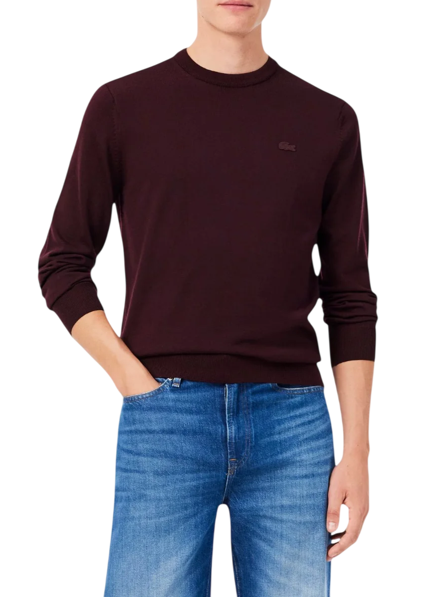 Lacoste maglia uomo in lana borgogna AH1969 3KE LACOSTE 
