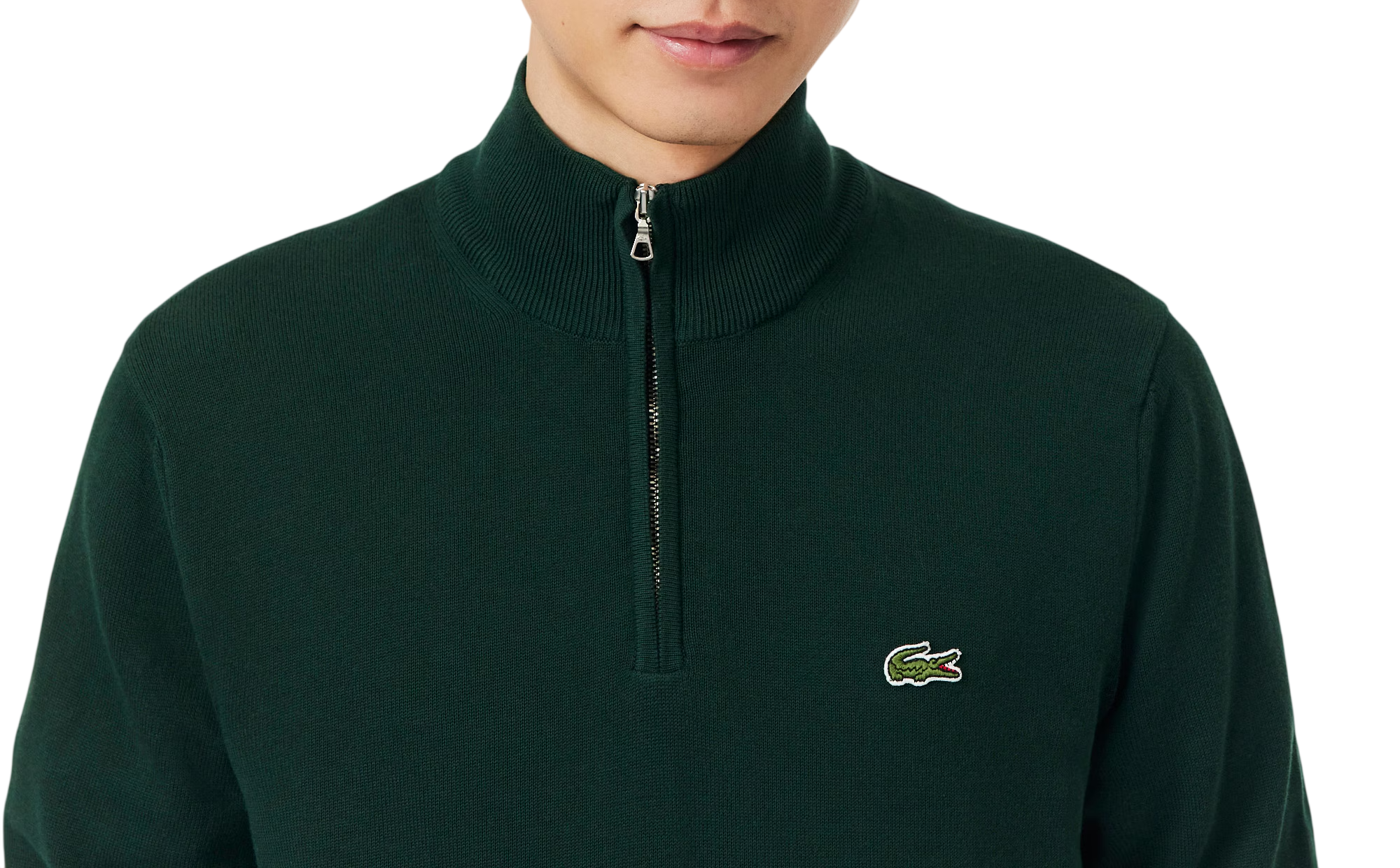 Lacoste maglia pullover mezza zip verde scuro AH1980 YZP LACOSTE 