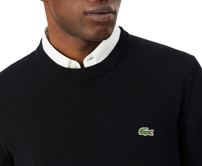 Lacoste maglia girocollo uomo in cotone nero AH1985 031 LACOSTE 