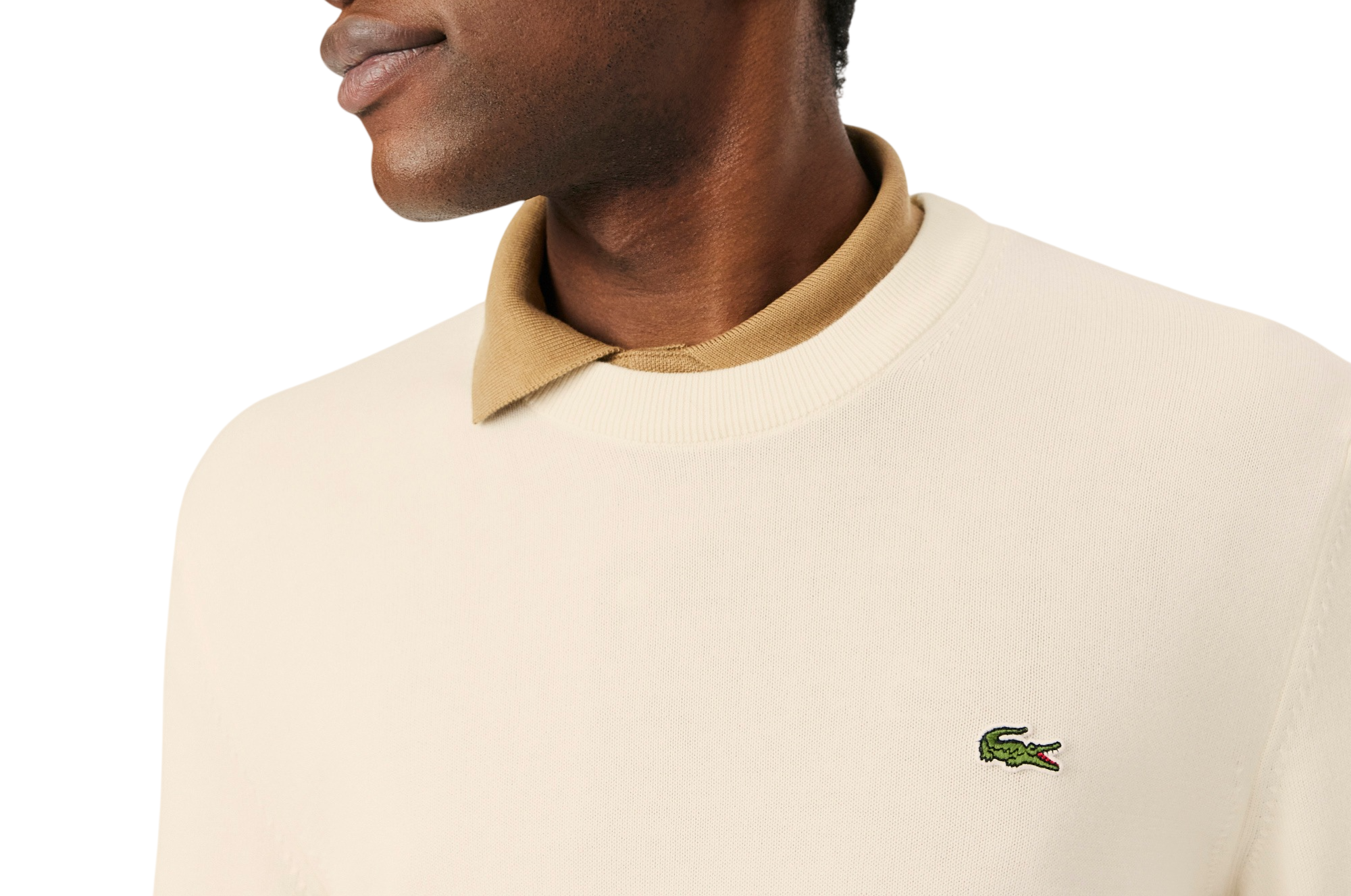 Lacoste maglia girocollo uomo in cotone panna AH1985 70V LACOSTE 