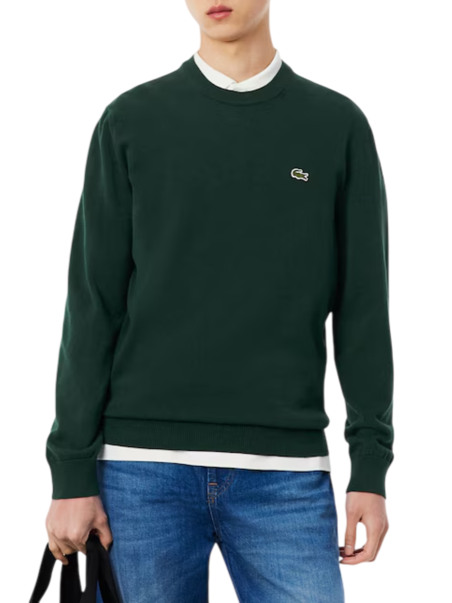 Lacoste maglia girocollo uomo in cotone verde AH1985 YZP LACOSTE 