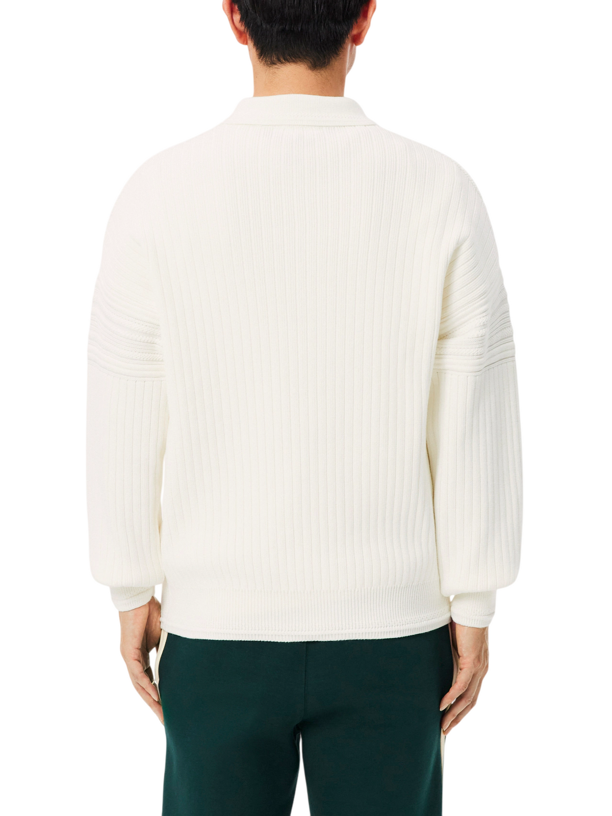 Lacoste polo in maglia uomo relaxed fit panna AH8574 70V LACOSTE 
