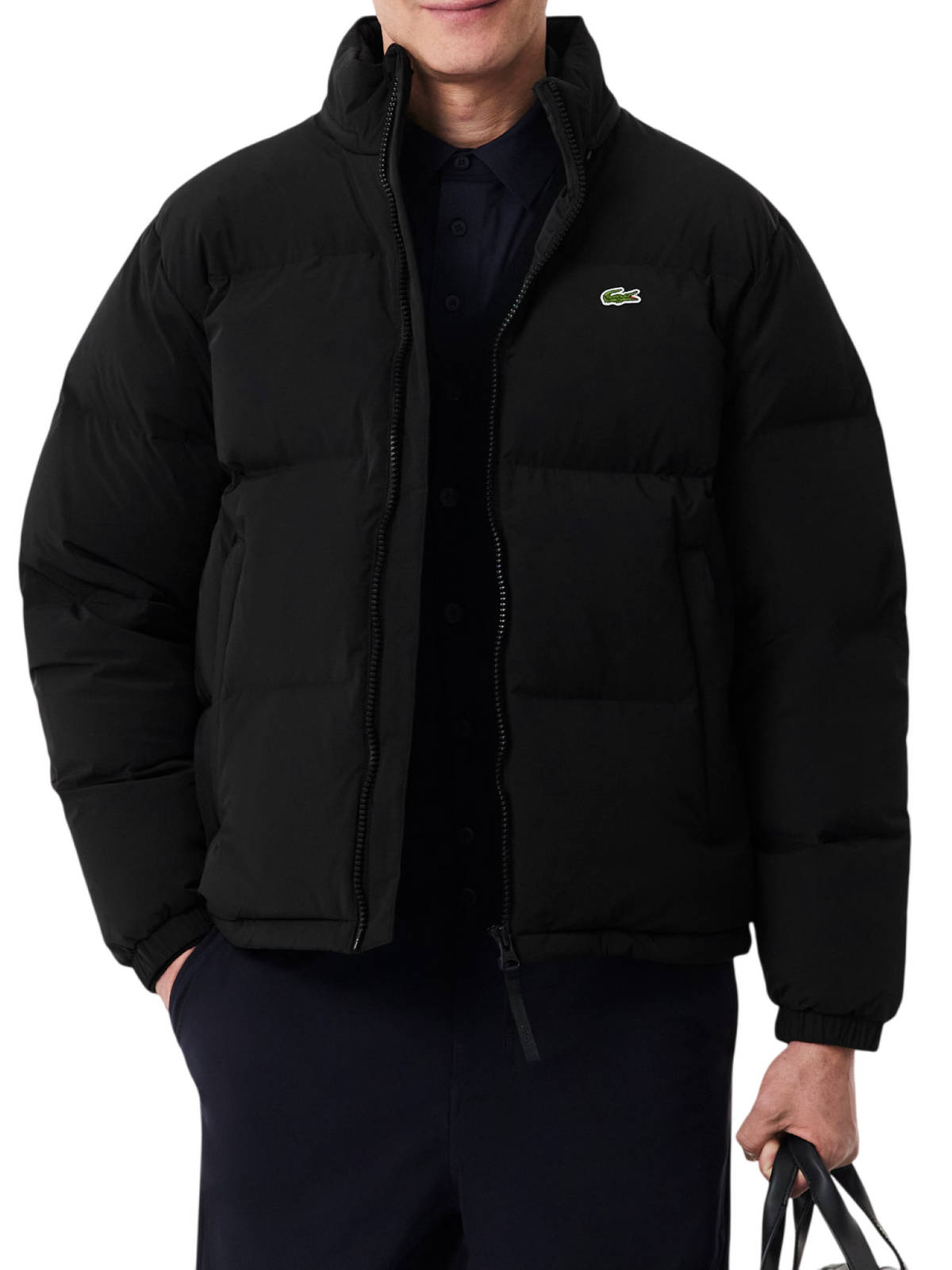 Lacoste piumino uomo impermabile con cappuccio nero BH5154 031 LACOSTE 