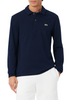 Lacoste polo manica lunga 12.12  in piquè blu