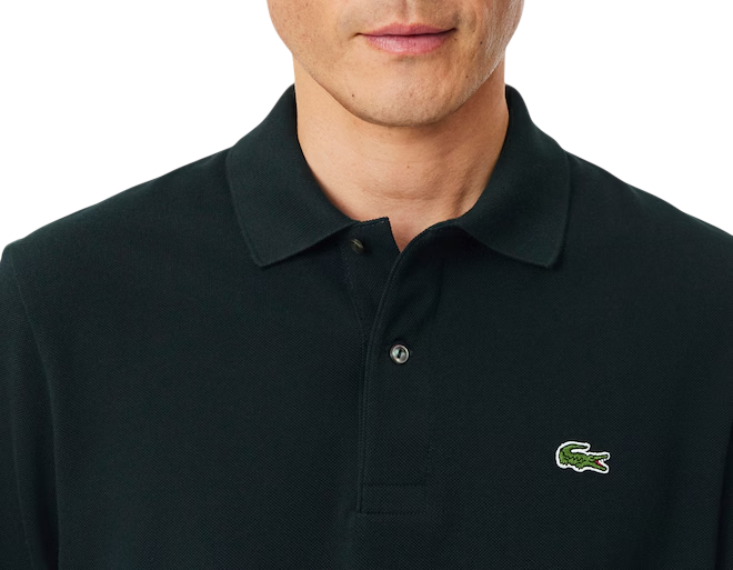 Lacoste polo manica lunga 12.12  in piquè verde scuro L1312 GJP LACOSTE 