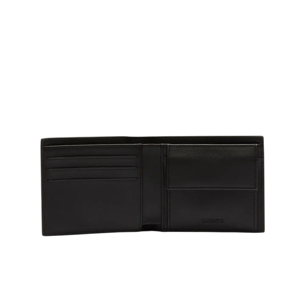 Lacoste portafogli uomo in pelle liscia nero NH1112 000 LACOSTE 
