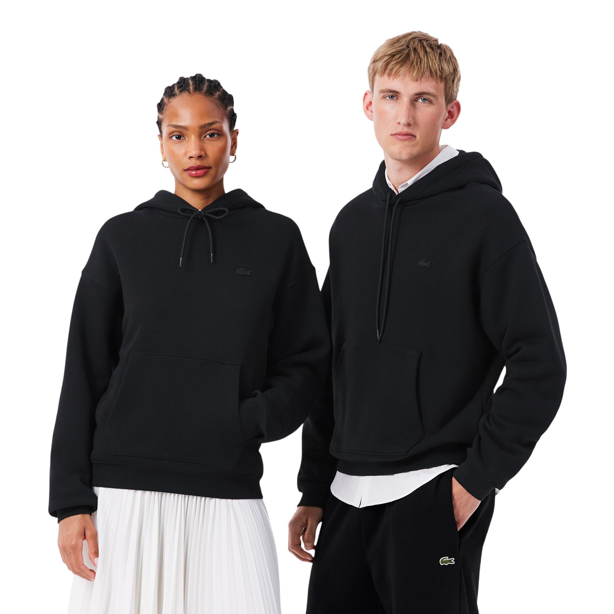 Lacoste felpa uomo con cappuccio in cotone nero SH7741 031 LACOSTE 