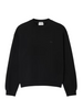 Lacoste felpa unisex oversize in caldo cotone nero