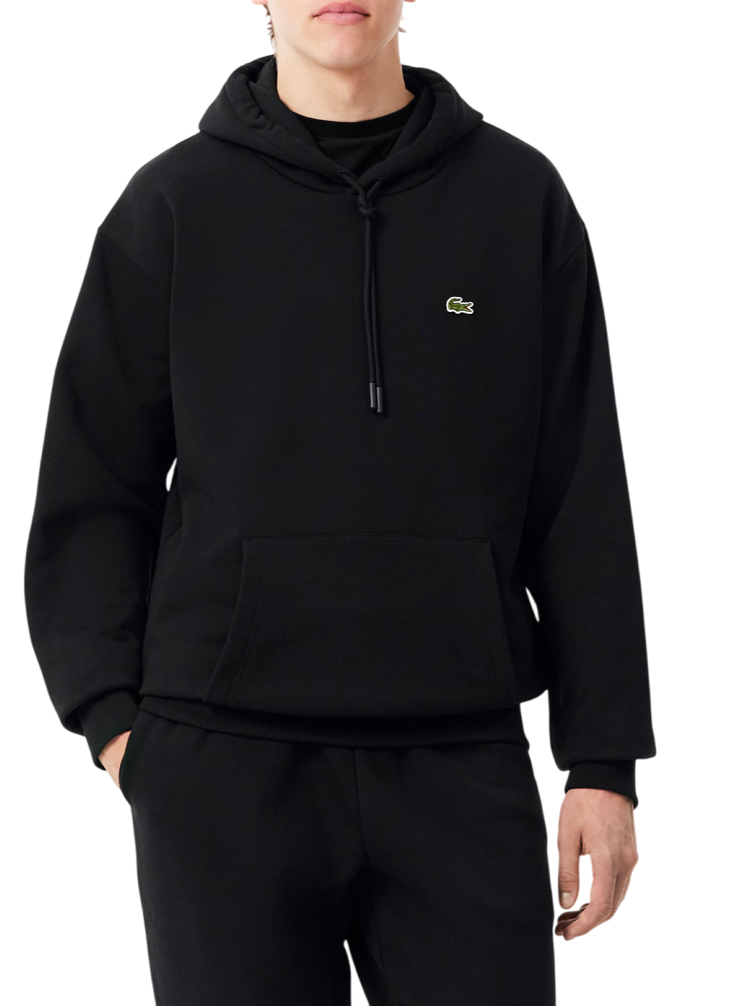 Lacoste felpa con cappuccio felpata uomo nero SH8863 031 LACOSTE 