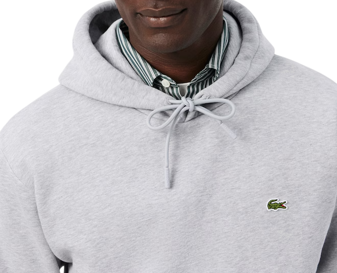 Lacoste felpa con cappuccio felpata uomo grigio melange SH8863 CCA LACOSTE 