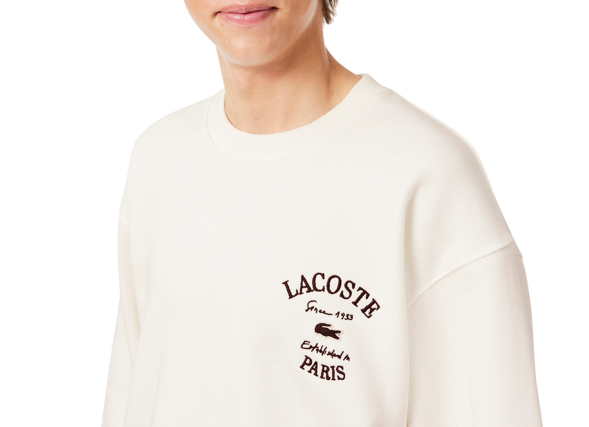 Lacoste felpa uomo con ricamo panna SH9785 70V LACOSTE 