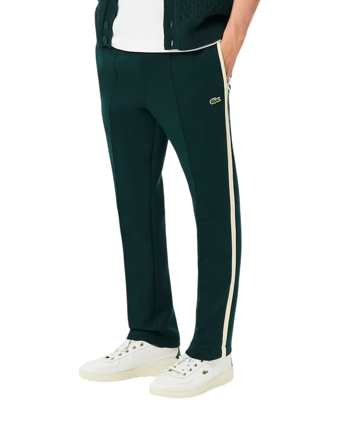 Lacoste pantaloni sportivi uomo con banda verde XH8615 YZP LACOSTE 