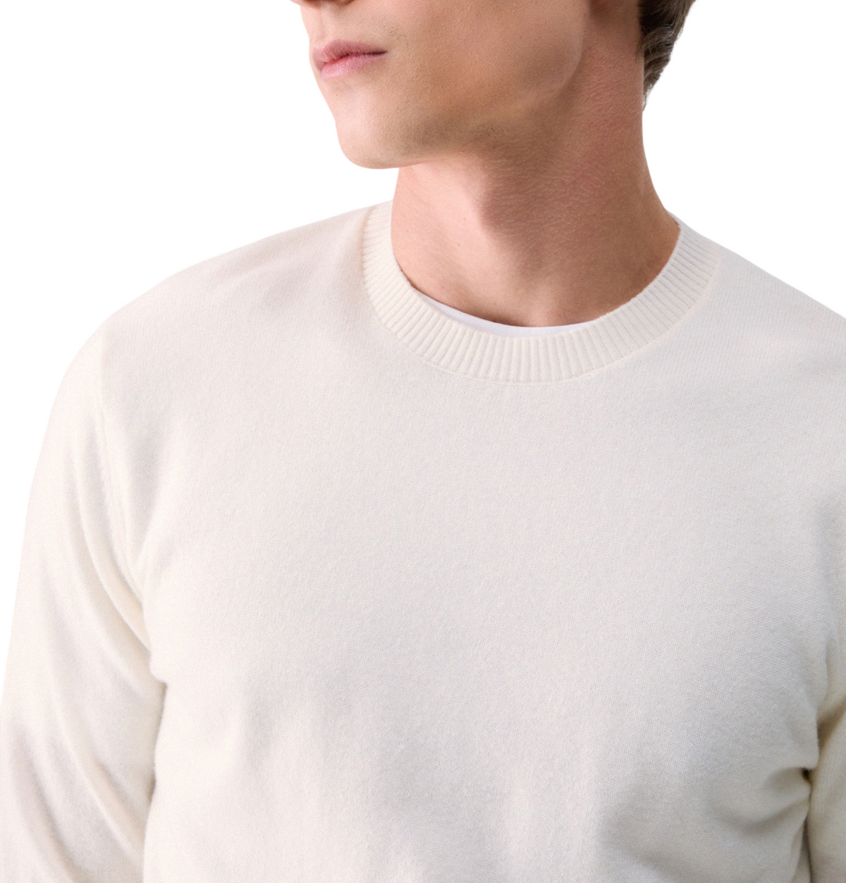 Liu Jo maglia uomo misto lana e cashmere color latte QF6145MA23P 14801 LIU JO 