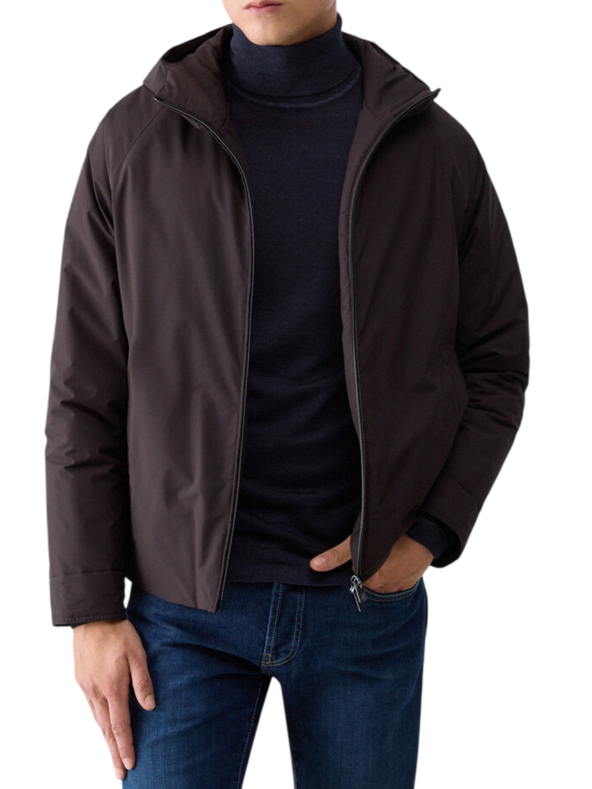 Liu Jo giubbino imbottito uomo con cappuccio marrone QF6235T0383 91106 LIU JO 