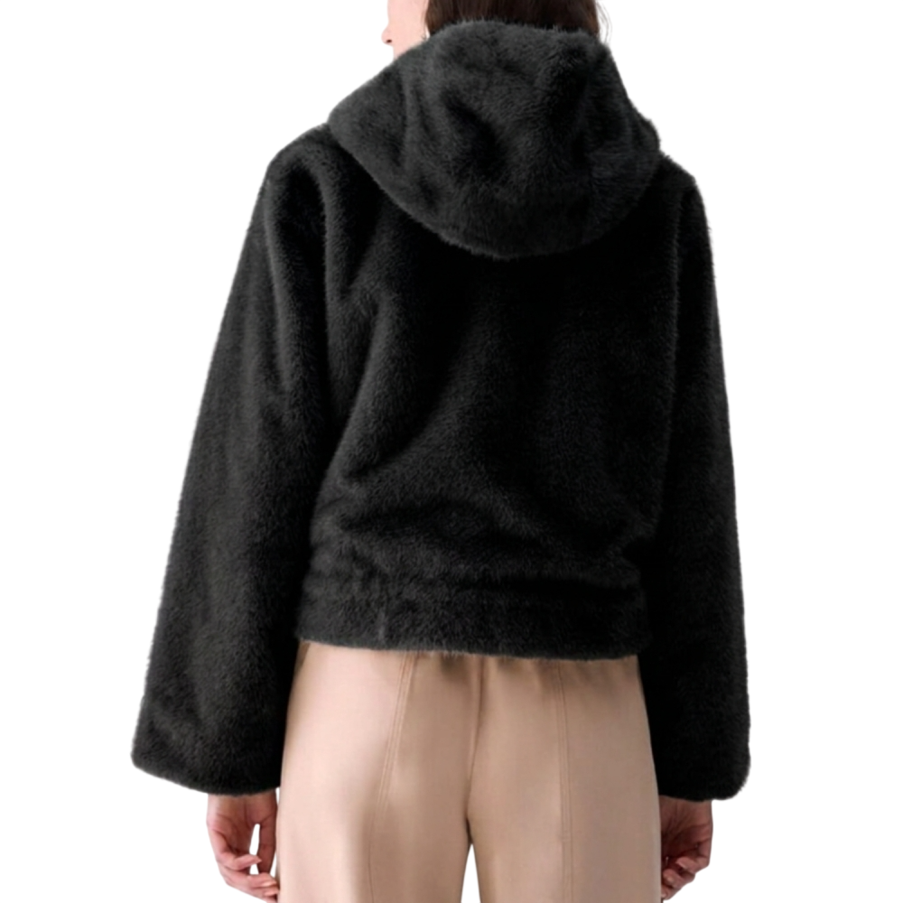 Liu Jo giubbino reversibile in ecopelliccia con cappuccio nero TF6005E1135 22222 LIU JO 