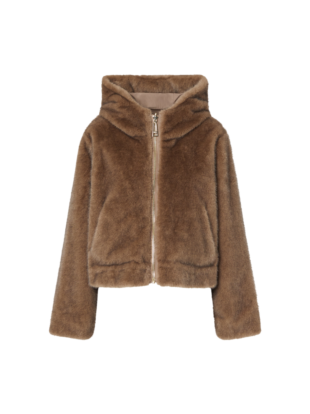 Liu Jo giubbino reversibile in ecopelliccia con cappuccio marrone TF6005E1135 X0789 LIU JO 