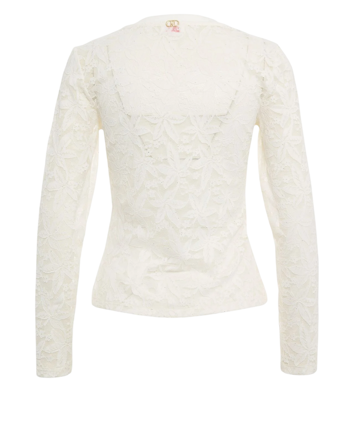 Liu Jo T-shirt manica lunga donna in pizzo bianco latte TF6152J3968 10701 LIU JO 