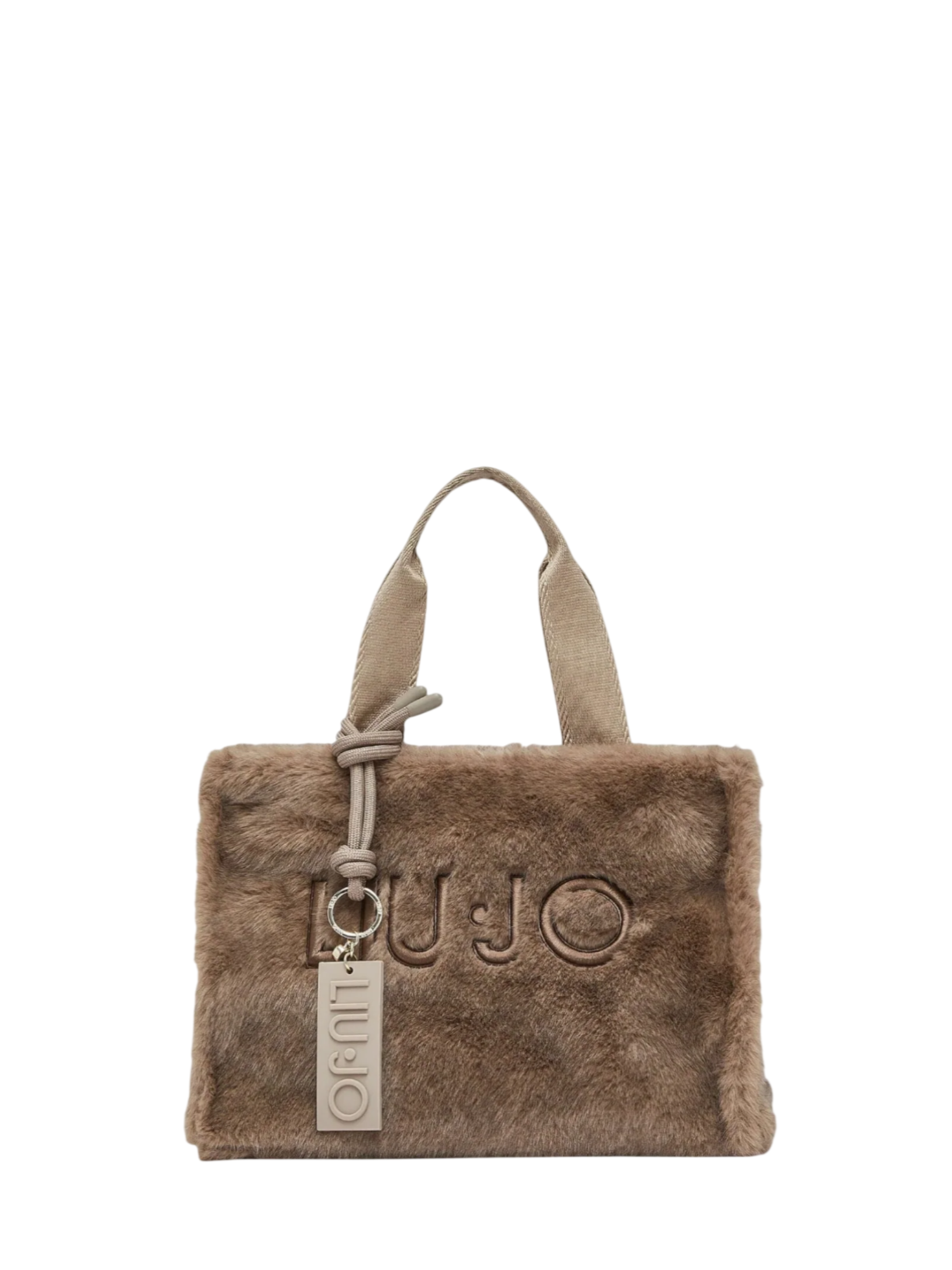 Liu Jo borsa donna in ecopelliccia con logo tortora TF6215E1135 X0789 LIU JO 