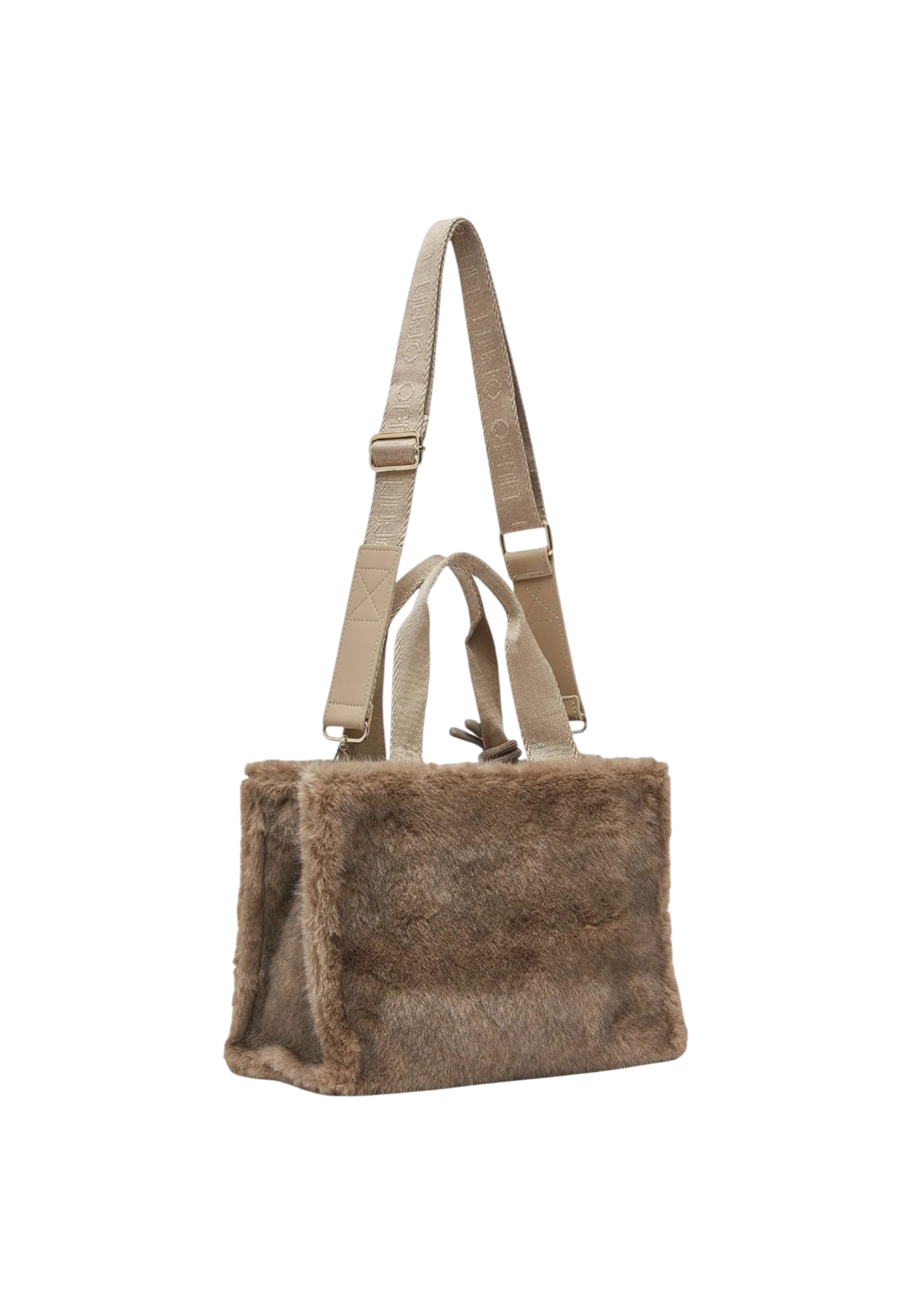 Liu Jo borsa donna in ecopelliccia con logo tortora TF6215E1135 X0789 LIU JO 