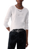Liu Jo T-shirt manica lunga con logo gioiello bianco