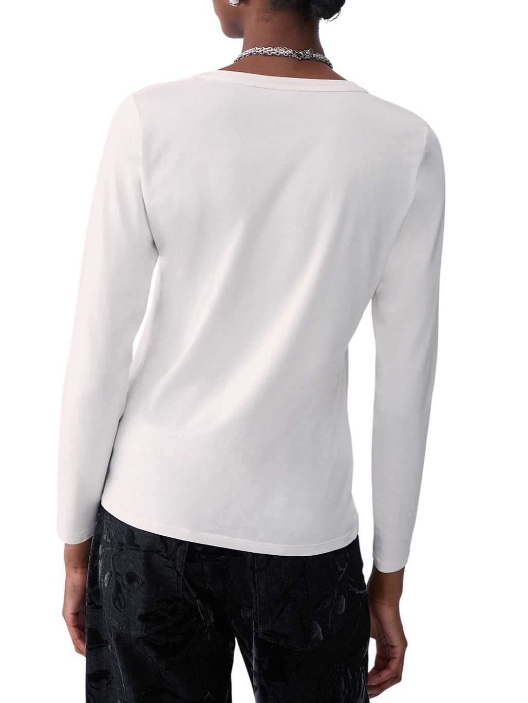 Liu Jo T-shirt manica lunga con logo gioiello bianco TF6245JS003 L9291 LIU JO 