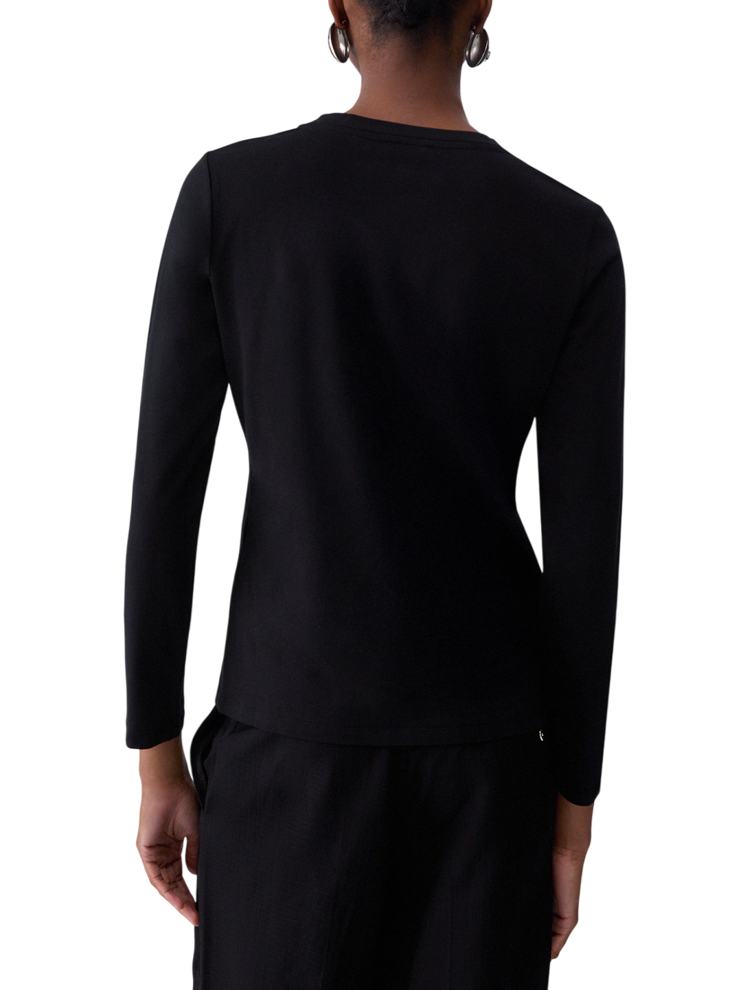 Liu Jo T-shirt manica lunga con logo gioiello nero rosa TF6245JS003 L9312 LIU JO 