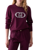 Liu Jo maglia donna con logo gioiello borgogna